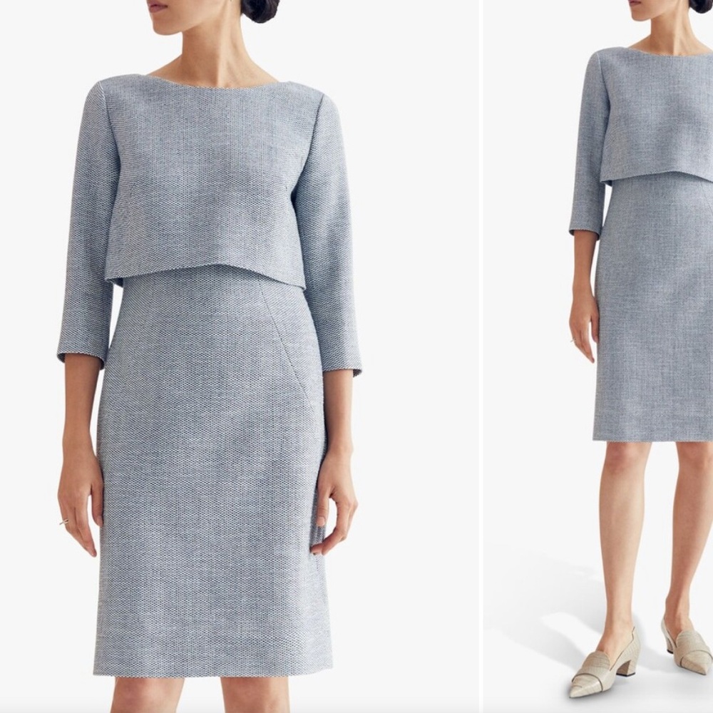 Elegant Long Sleeve Gray Dress